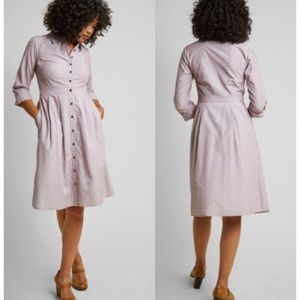 Broadcast Coordinator Long Sleeve Shirt Dress
